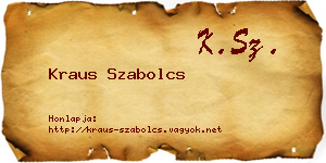 Kraus Szabolcs névjegykártya