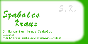 szabolcs kraus business card